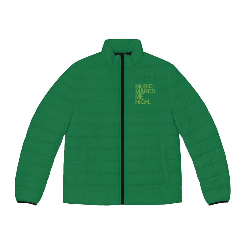 MMMH Men's Puffer Jacket: Dark Green | Green