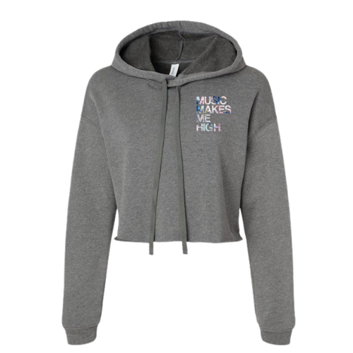 MMMH Cropped Hoodie: Deep Heather | Flowers