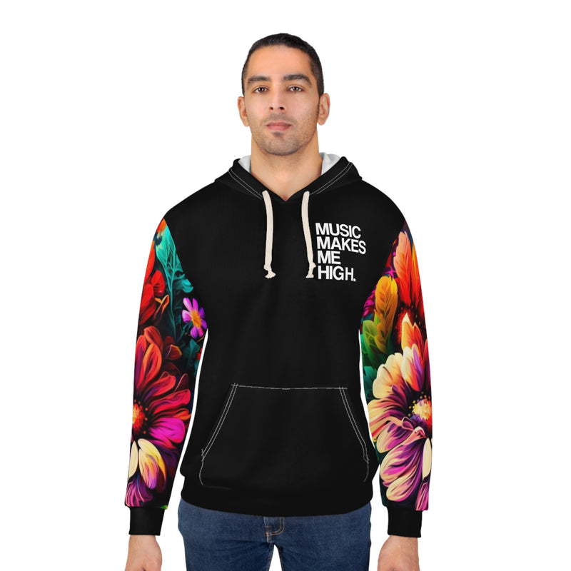 MMMH Unisex Hoodie: Floral/Black | White