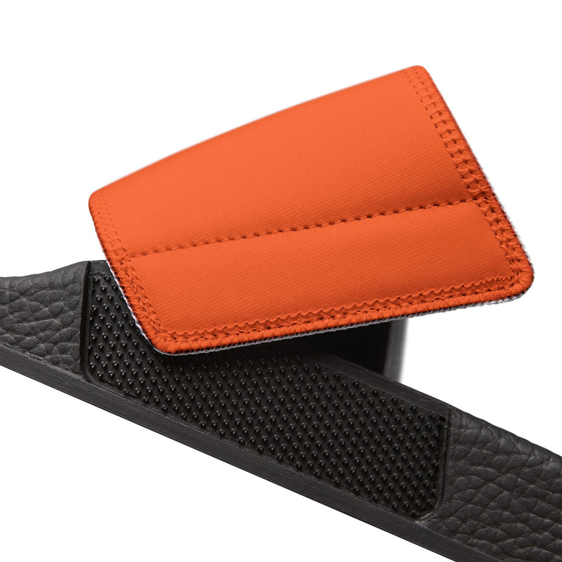 MMMH Unisex Slides: Orange/Black | Black