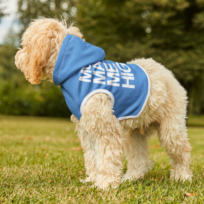 MMMH Pet Hoodie: Light Blue | White