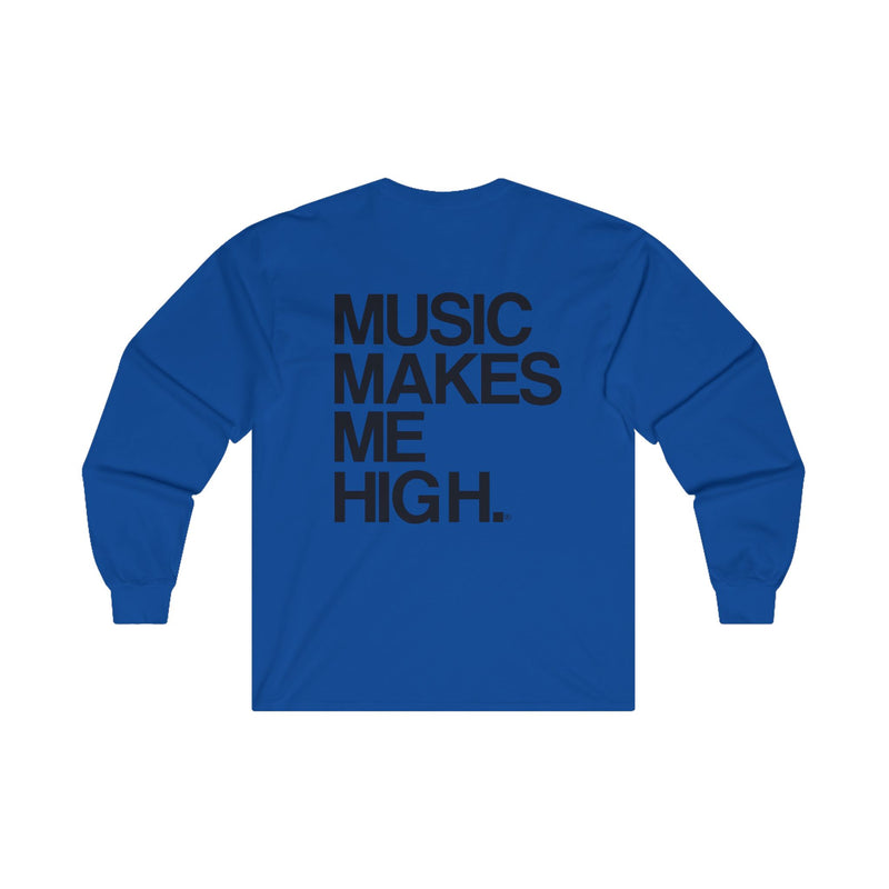 MMMH Unisex Long Sleeve Tee: Royal | Black Lettering