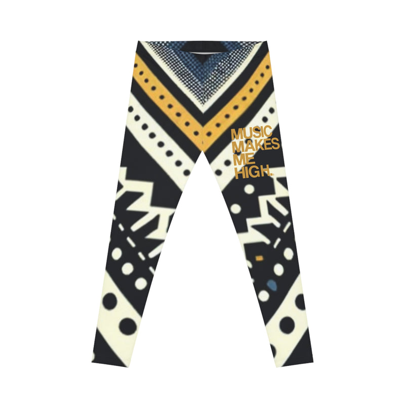 MMMH Leggings: Black Abstract | Gold