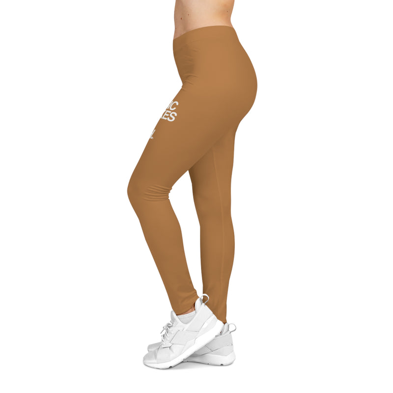 MMMH Leggings: Light Brown | White