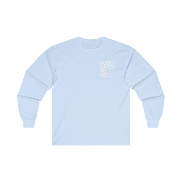 MMMH Unisex Long Sleeve Tee: Light Blue | White