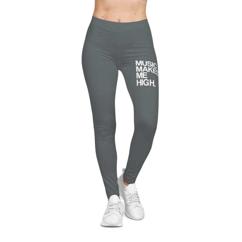 MMMH Leggings: Dark Gray | White