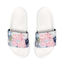 MMMH Unisex Sandals: Flowers/White | Light Pink