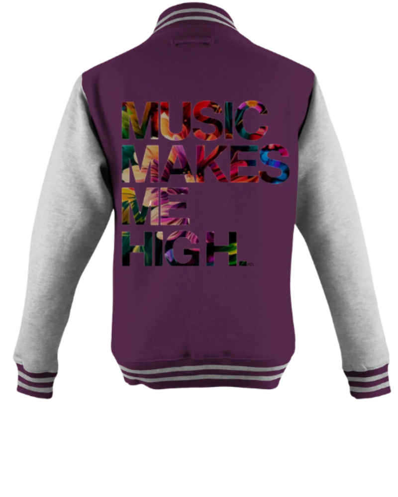 MMMH Unisex Letterman Jacket: Maroon/Gray | Floral