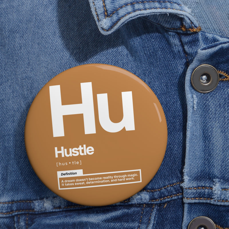 NOVL Round Pin: Hustle White | Light Brown