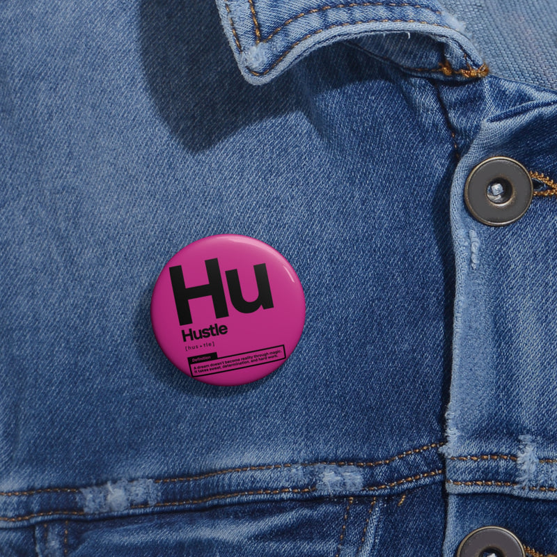 NOVL Round Pin: Hustle White | Pink