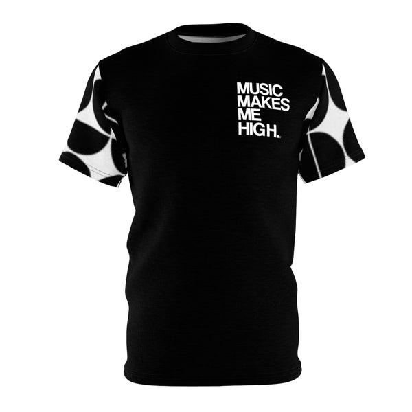 MMMH Unisex T-Shirt: Black Geo/Black | White