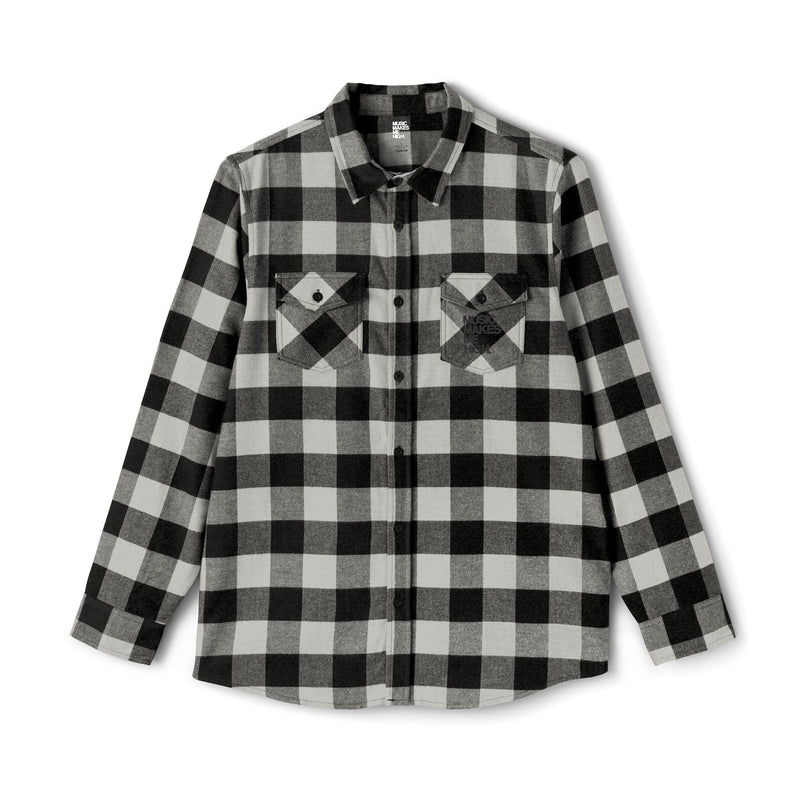 MMMH Unisex Flannel Shirt: Heather Gray | Black