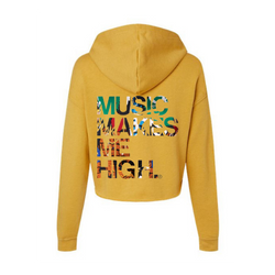 MMMH Cropped Hoodie: Heather Mustard | Graffiti