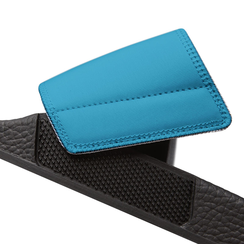 MMMH Unisex Slides: Turquoise/Black | Black