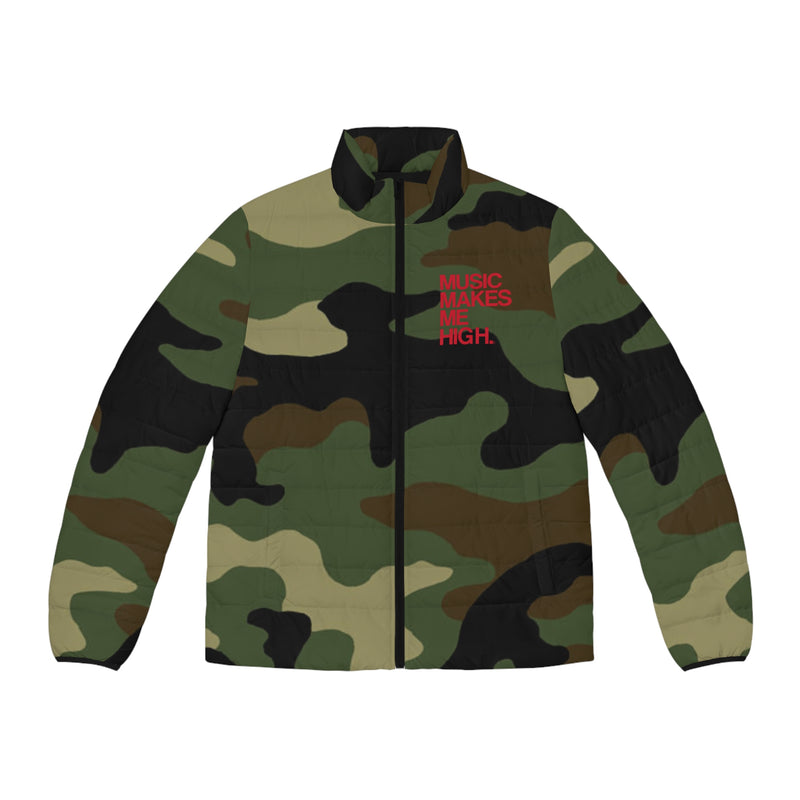 MMMH Men's Puffer Jacket: Camo | Red