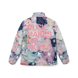 MMMH Women’s Puffer Jacket: Flowers | Light Pink