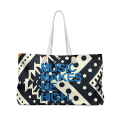 MMMH Weekender Bag (Rope Handle): Black Abstract | Blue