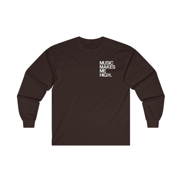 MMMH Unisex Long Sleeve Tee: Dark Chocolate | White