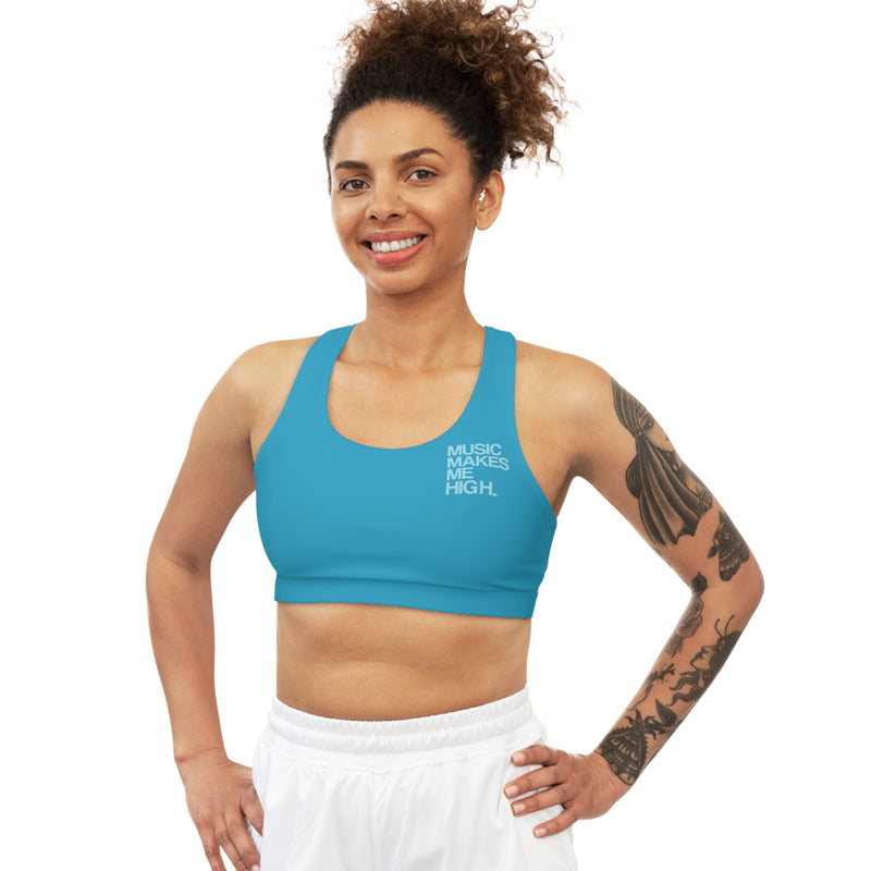 MMMH Sports Bra: Turquoise | Light Turquoise