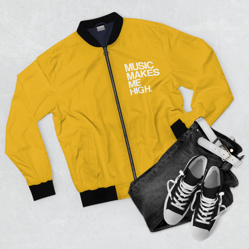 MMMH Bomber Jacket: Yellow | White Lettering