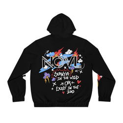 NOVL Unisex Zip Hoodie: Survive | Black