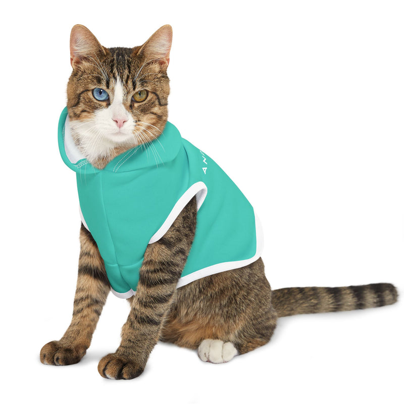 IJTT Pet Hoodie: AT Slash White | Teal