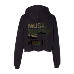 MMMH Cropped Hoodie: Black | Camo