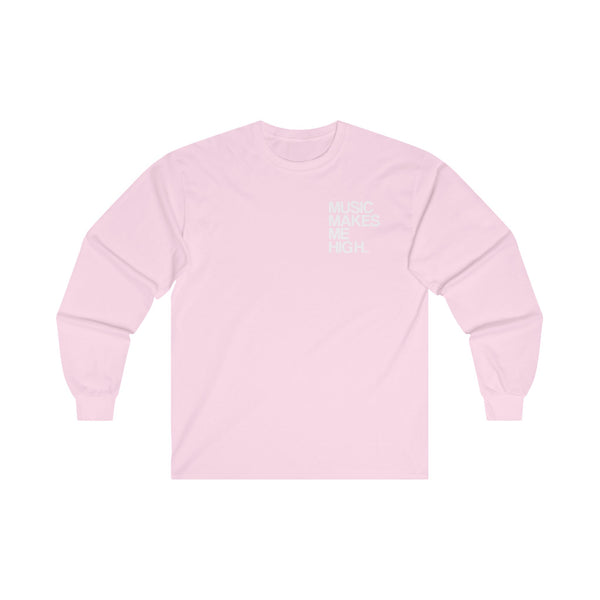 MMMH Unisex Long Sleeve Tee: Light Pink | White Lettering