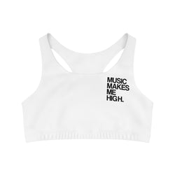 MMMH Sports Bra: White | Black