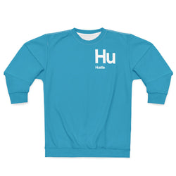 NOVL Unisex Sweatshirt: Hustle White | Turquoise