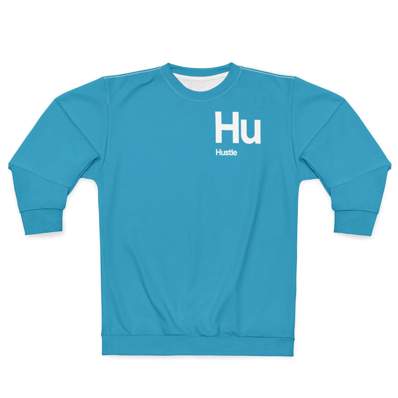 NOVL Unisex Sweatshirt: Hustle White | Turquoise