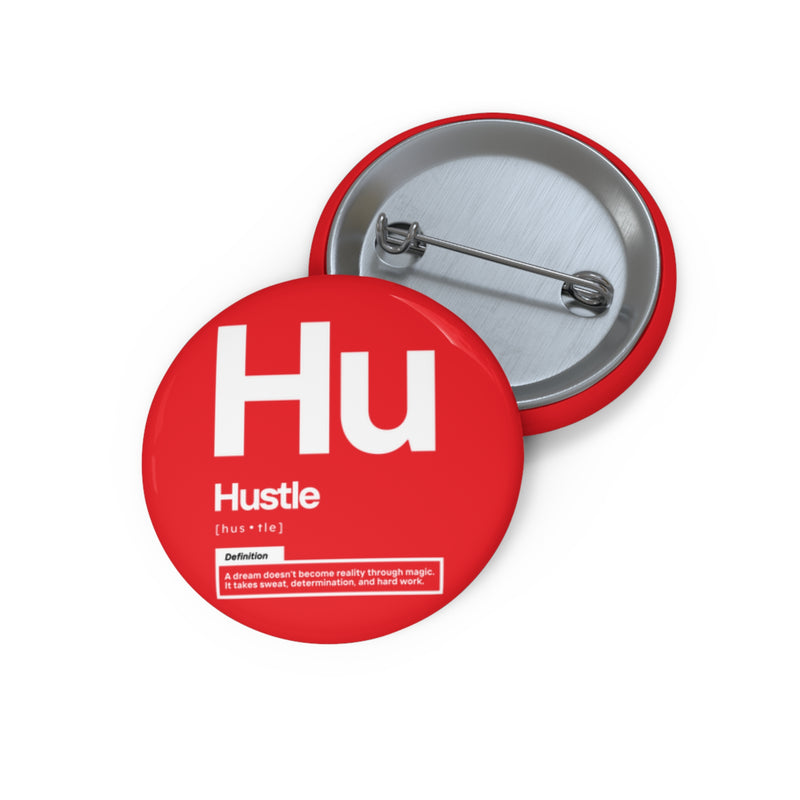 NOVL Round Pin: Hustle White | Red