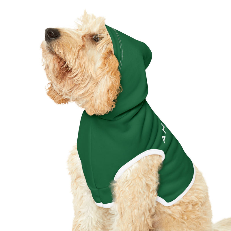 IJTT Pet Hoodie: AT Slash White | Kelly Green