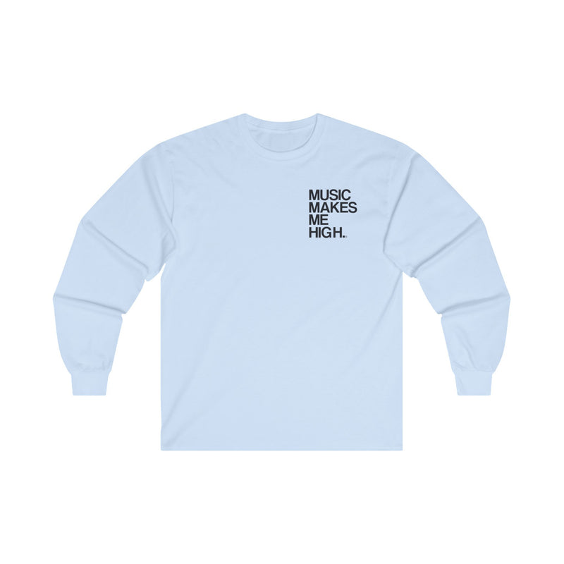 MMMH Unisex Long Sleeve Tee: Light Blue | Black Lettering