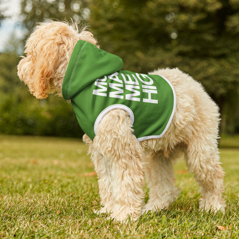 MMMH Pet Hoodie: Green | White