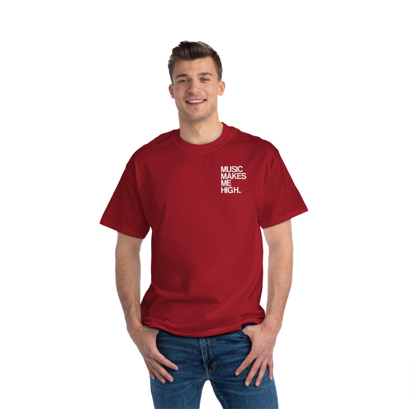 MMMH Unisex T-Shirt: Deep Red | White Lettering