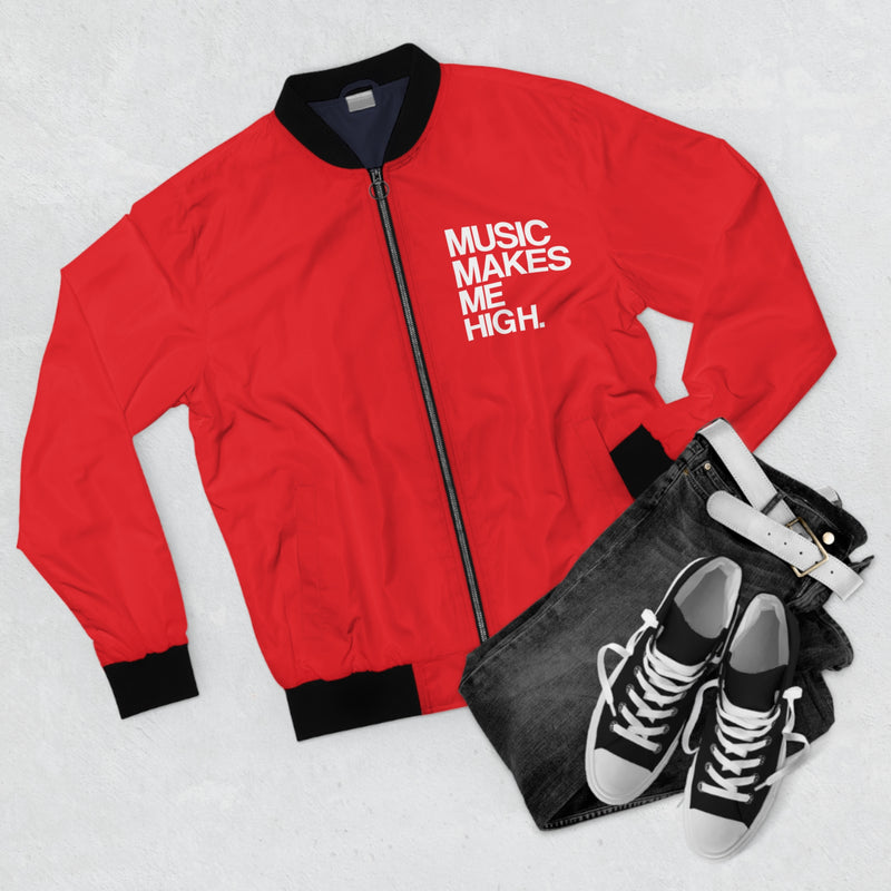 MMMH Unisex Bomber Jacket: Red | White