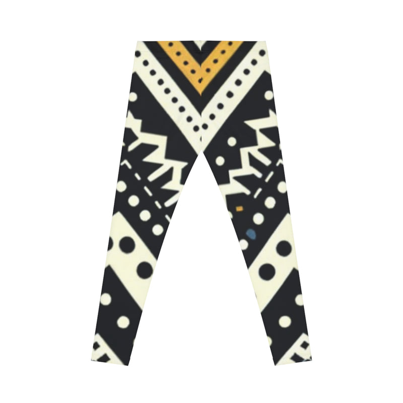 MMMH Leggings: Black Abstract | Yellow