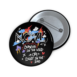 NOVL Round Pin: Survive | Black