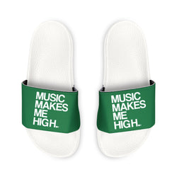 MMMH Unisex Slides: Dark Green/White | White