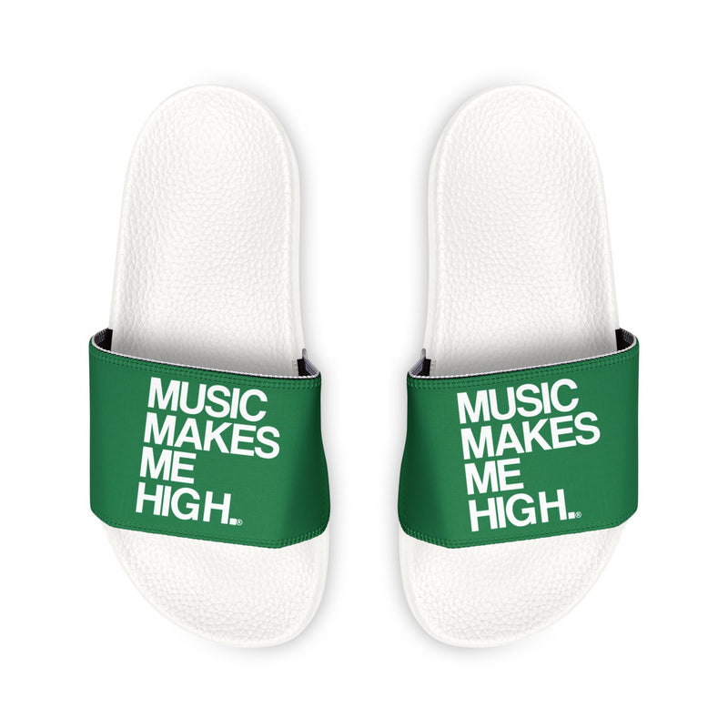 MMMH Unisex Slides: Dark Green/White | White