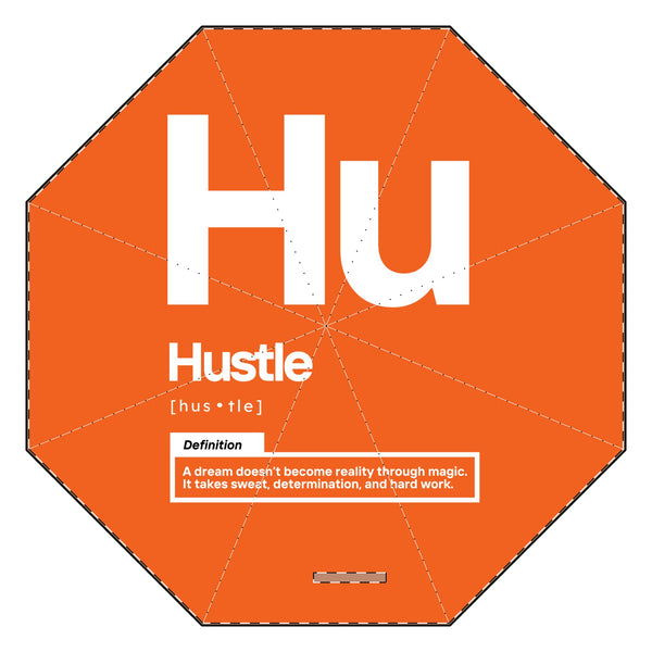 NOVL Umbrella: Hustle White | Orange