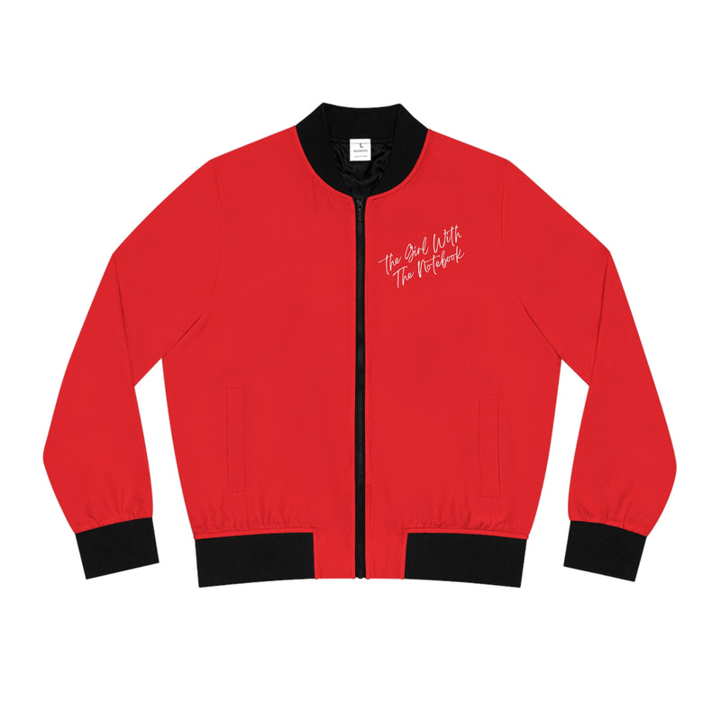 TGWTN Women's Bomber Jacket: White | Red