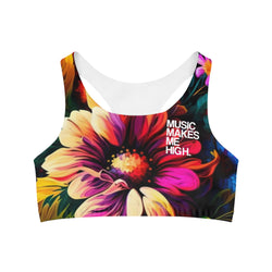 MMMH Sports Bra: Floral | White