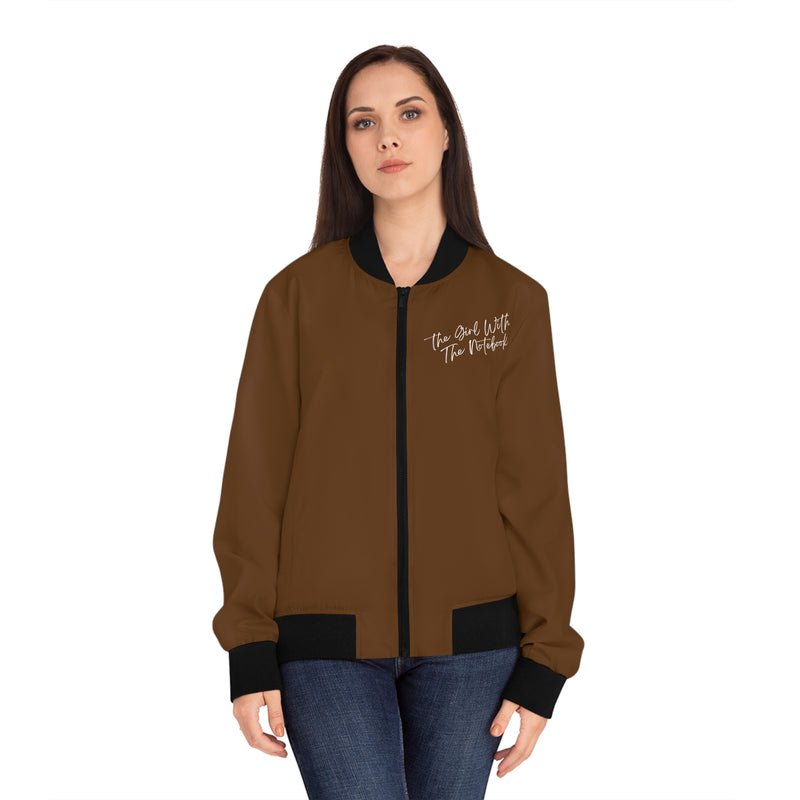 TGWTN Women's Bomber Jacket: White | Brown