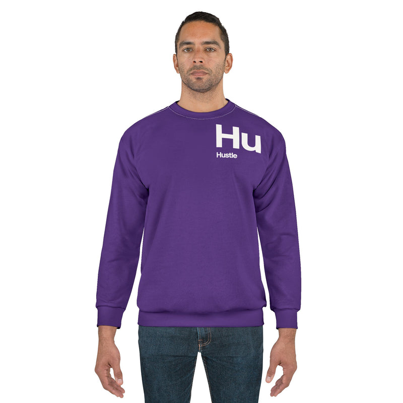 NOVL Unisex Sweatshirt: Hustle White | Purple