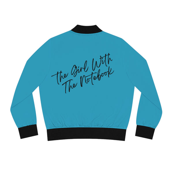 TGWTN Women's Bomber Jacket: Black | Turquoise