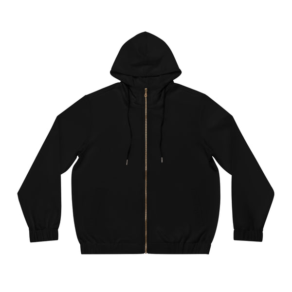 NOVL Unisex Zip Hoodie: Legacy Black | White