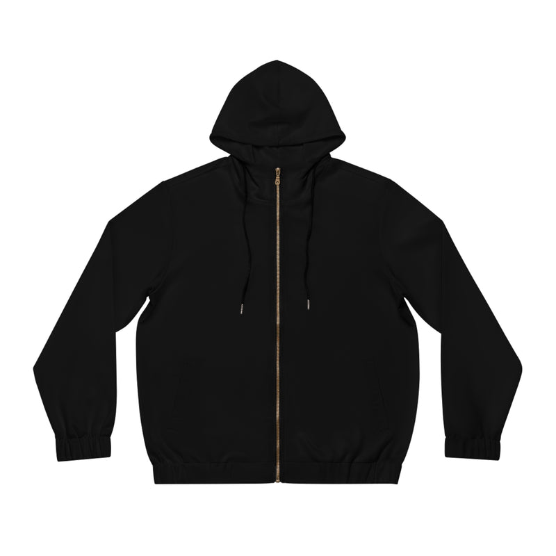 NOVL Unisex Zip Hoodie: Legacy Black | White