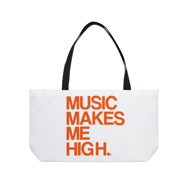 MMMH Weekender Bag (Black Handle): White | Orange